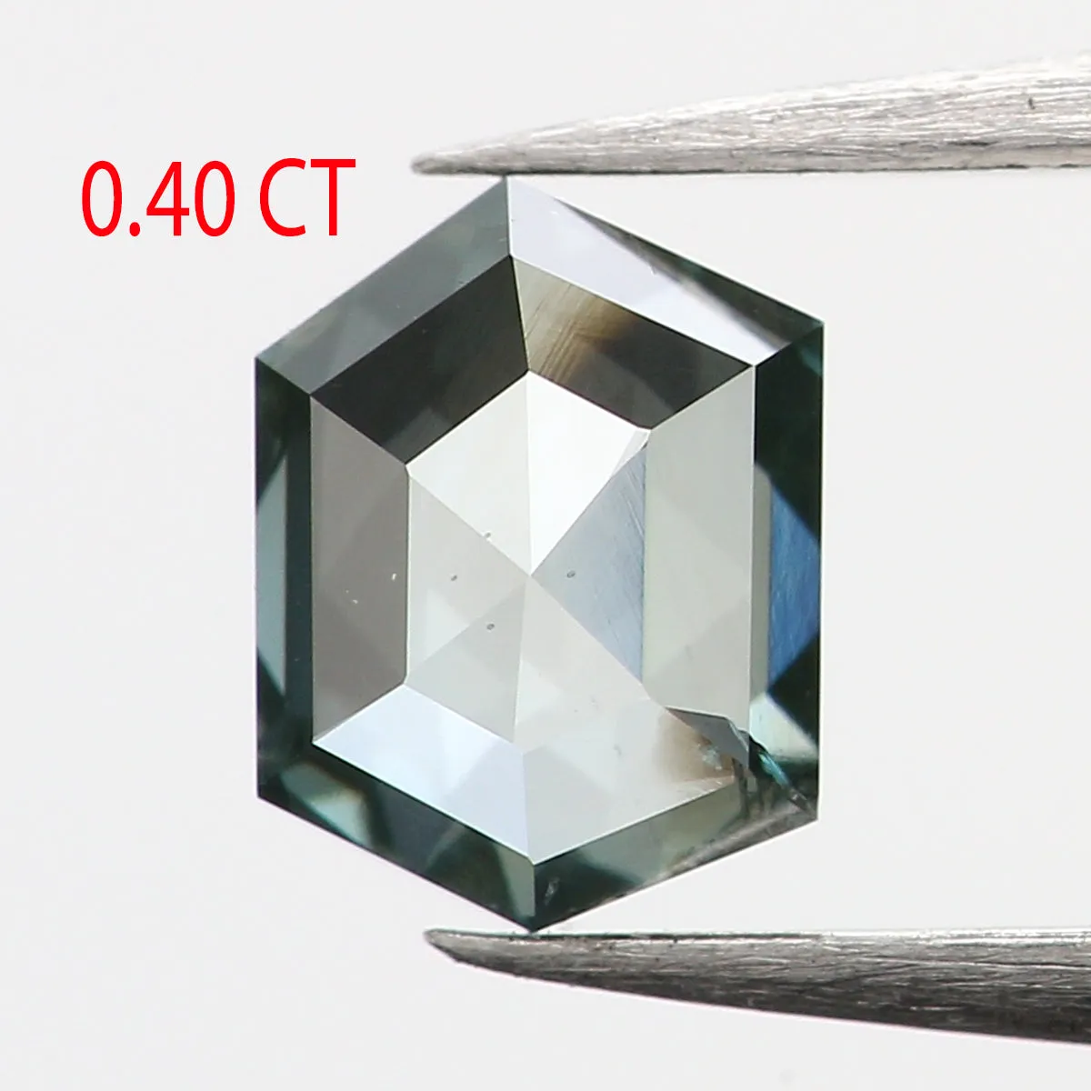 0.40 CT Natural Loose Hexagon Shape Diamond Blue Color Hexagon Cut Diamond 5.00 MM Natural Loose Blue Diamond Hexagon Rose Cut D