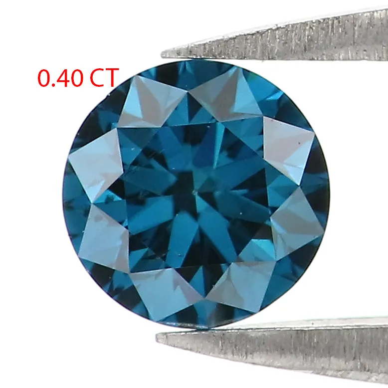 0.40 Ct Natural Loose Round Shape Diamond Blue Color Round Cut Diamond 4.60 MM Natural Loose Diamond Round Brilliant Cut Diamond