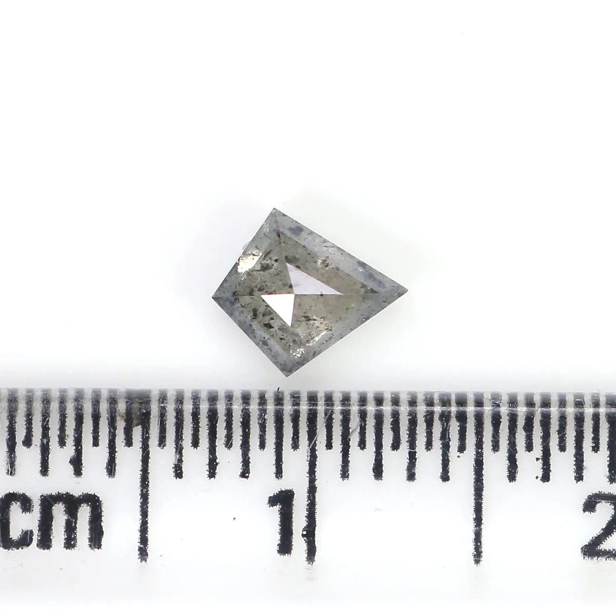 0.46 Ct Natural Loose Kite Shape Diamond Salt And Pepper Kite Diamond 5.85 MM Natural Loose Diamond Black Gary Kite Rose Cut  Di