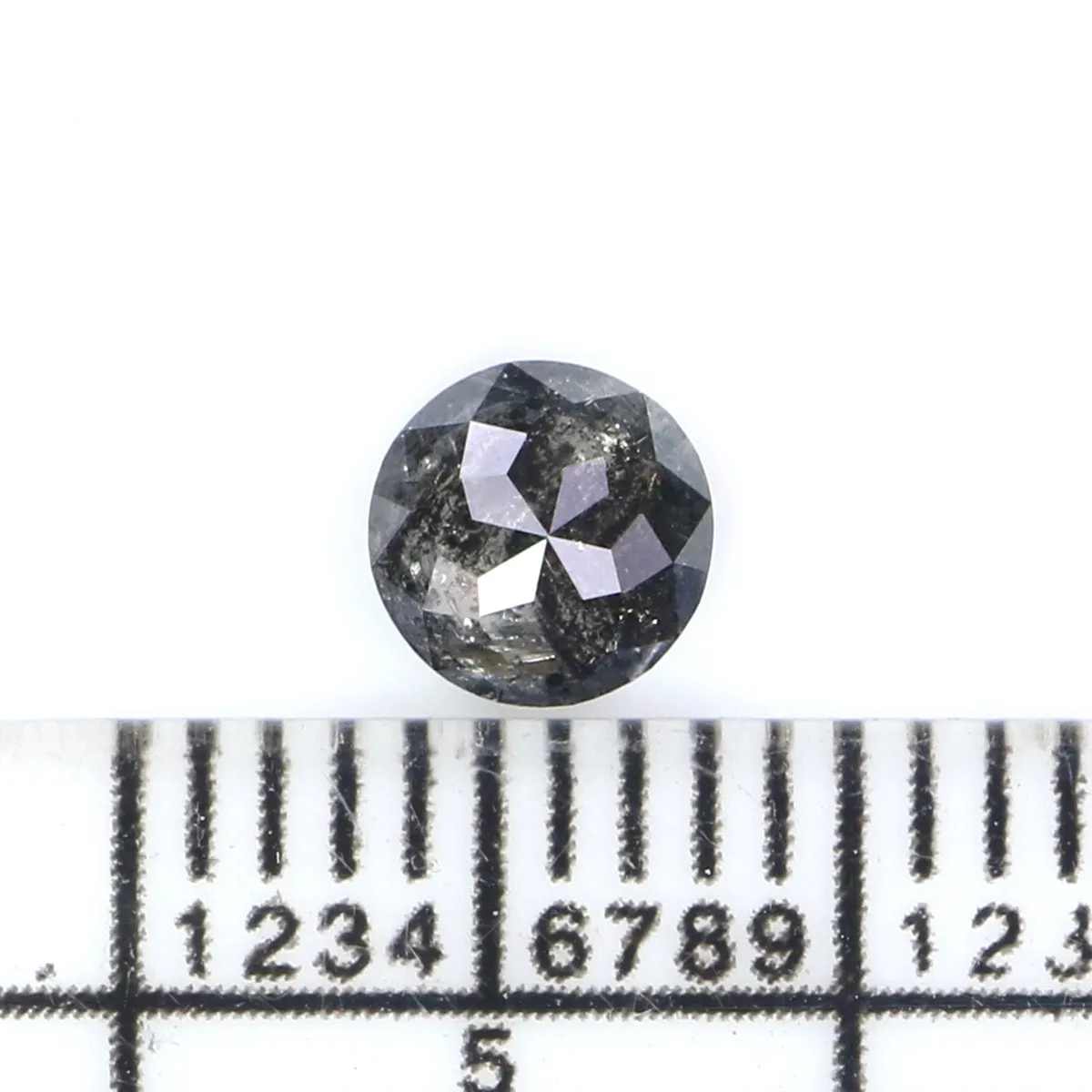 0.51 CT Natural Loose Round Rose Cut Diamond Salt And Pepper Round Shape Diamond 4.85 MM Natural Loose Diamond Round Rose Cut Di