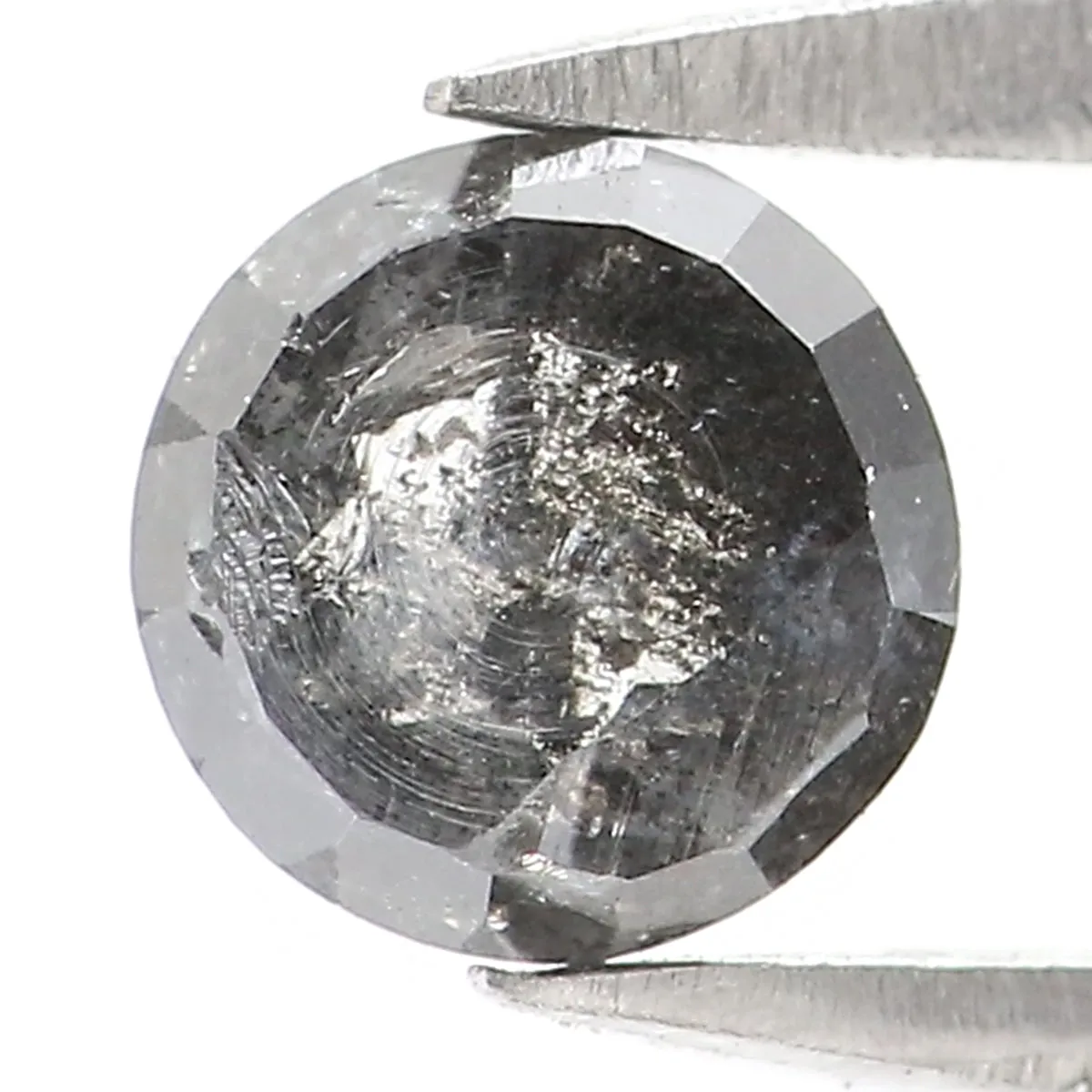 0.51 CT Natural Loose Round Rose Cut Diamond Salt And Pepper Round Shape Diamond 4.85 MM Natural Loose Diamond Round Rose Cut Di