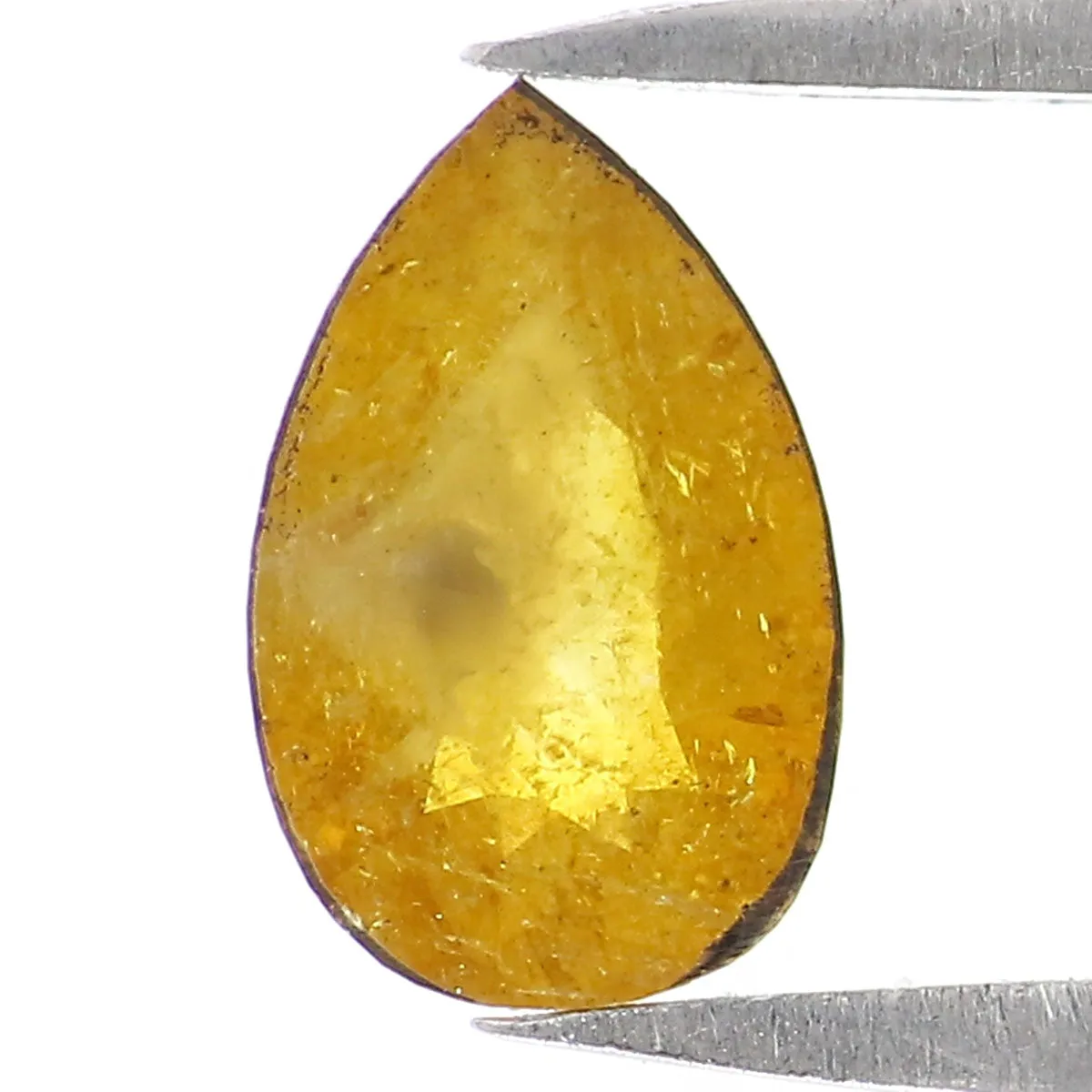 0.55 CT Natural Loose Pear Shape Diamond Yellow Color Pear Shape Diamond 7.60 MM Natural Loose Yellow Diamond Pear Rose Cut Diam