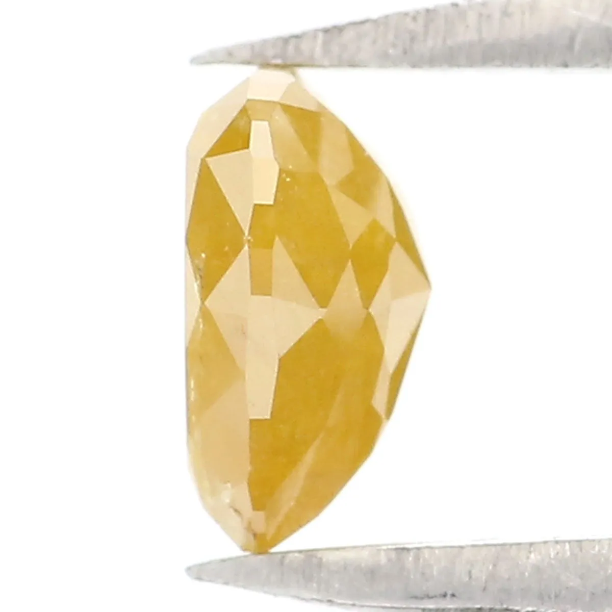 0.59 CT Natural Loose Heart Shape Diamond Yellow Color Heart Shape Diamond 5.45 MM Natural Loose Yellow Color Heart Rose Cut Dia