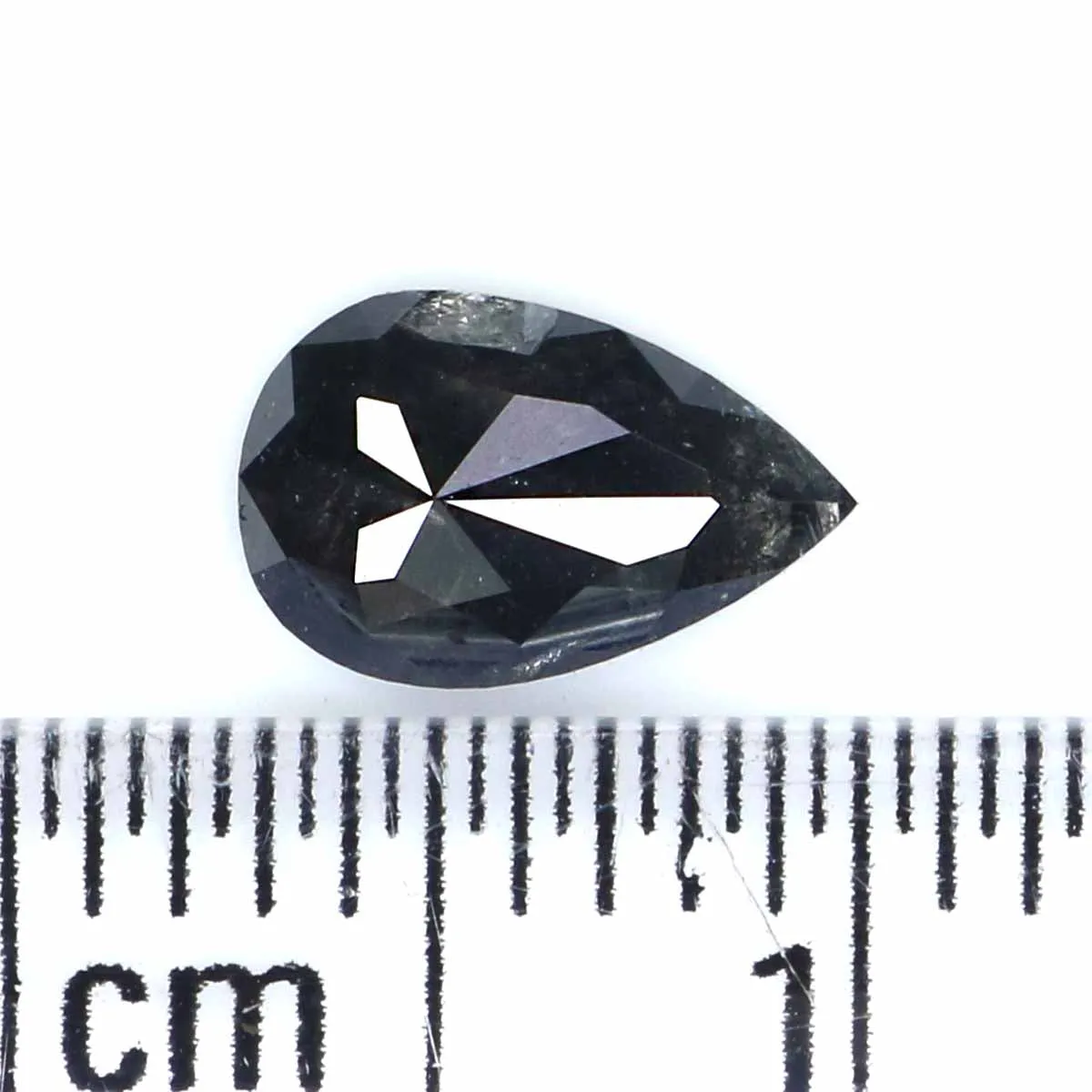 0.67 Ct Natural Loose Pear Shape Diamond Salt And Pepper Pear Cut Diamond 7.30 MM Natural Loose Diamond Pear Shape Rose Cut Diam