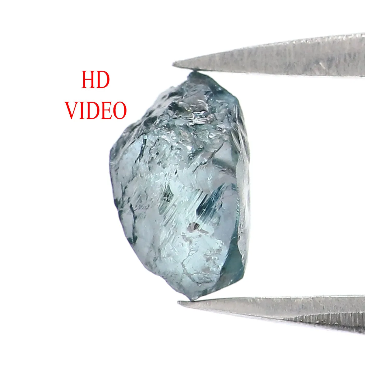 0.83 CT Natural Loose Rough Shape Diamond Blue Color Rough Cut Diamond 6.65 MM Natural Loose Blue Diamond Rough Irregular Cut Di