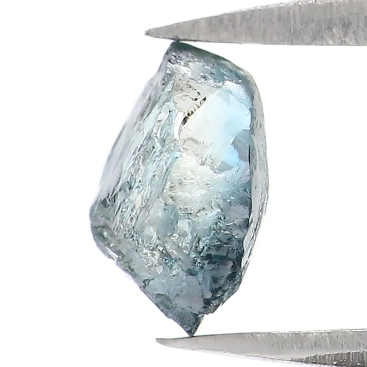 0.83 CT Natural Loose Rough Shape Diamond Blue Color Rough Cut Diamond 6.65 MM Natural Loose Blue Diamond Rough Irregular Cut Di