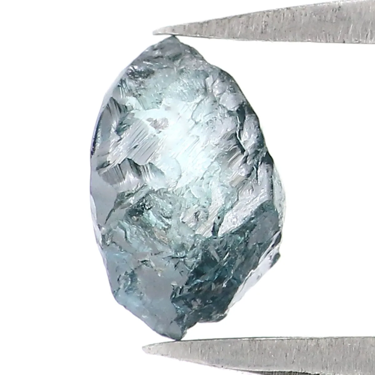 0.83 CT Natural Loose Rough Shape Diamond Blue Color Rough Cut Diamond 6.65 MM Natural Loose Blue Diamond Rough Irregular Cut Di