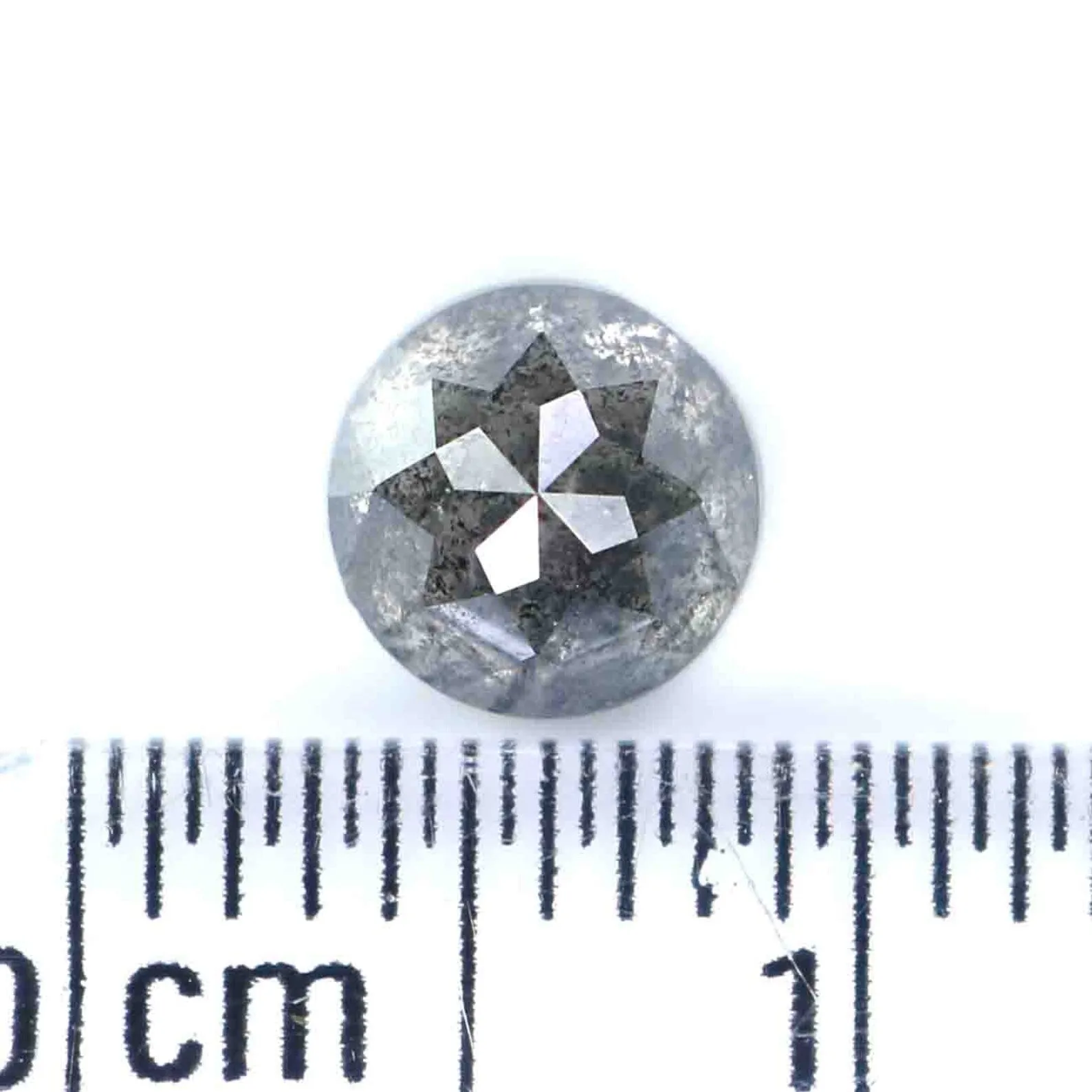 0.91 Ct Natural Loose Round Shape Diamond Salt And Pepper Round Diamond  5.65 MM Natural Loose Diamond Round Shape Rose Cut Diam