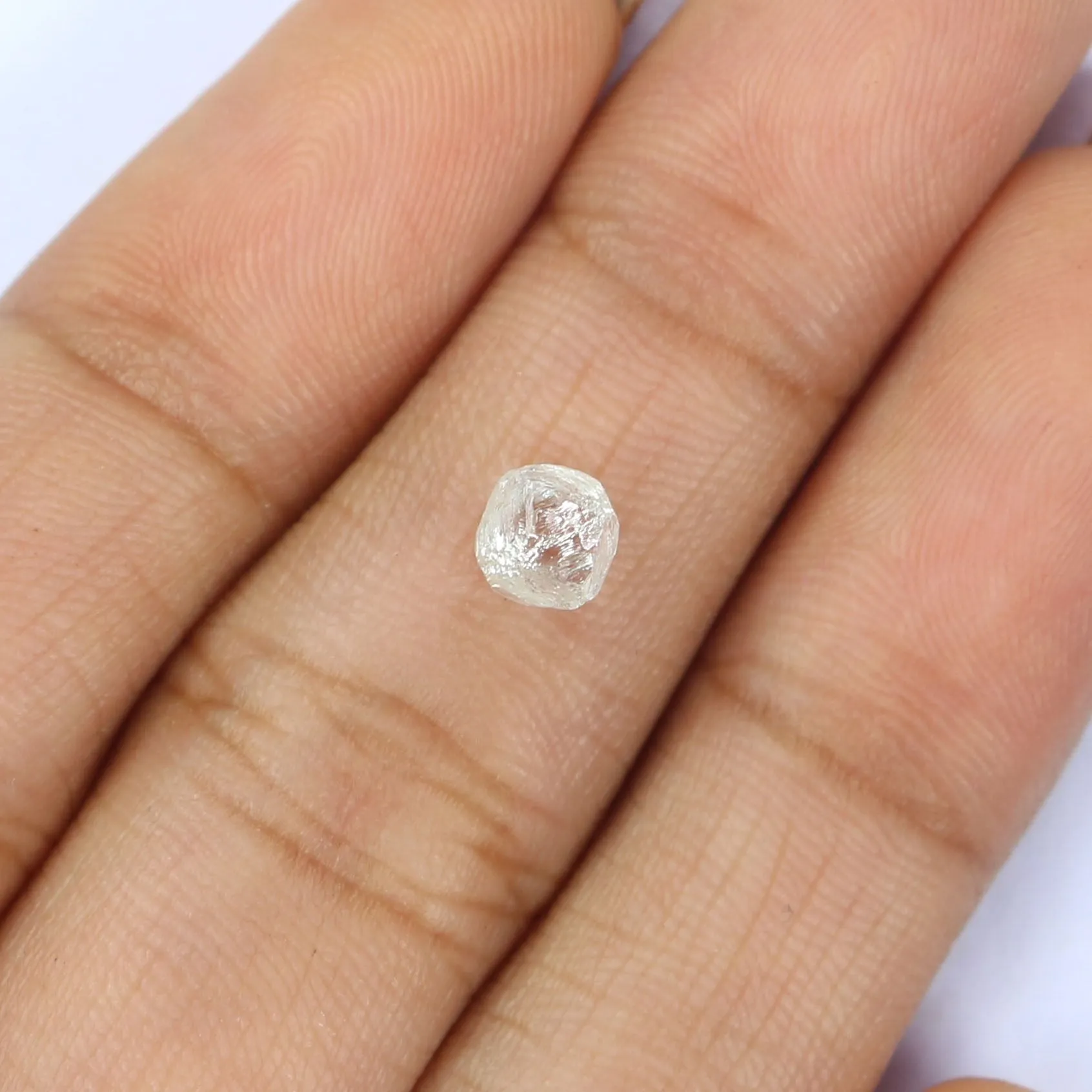 0.96 CT Natural Loose Rough Shape Diamond White-F Color Rough Cut Diamond 5.45 MM Natural White-F Diamond Rough Irregular Cut Di