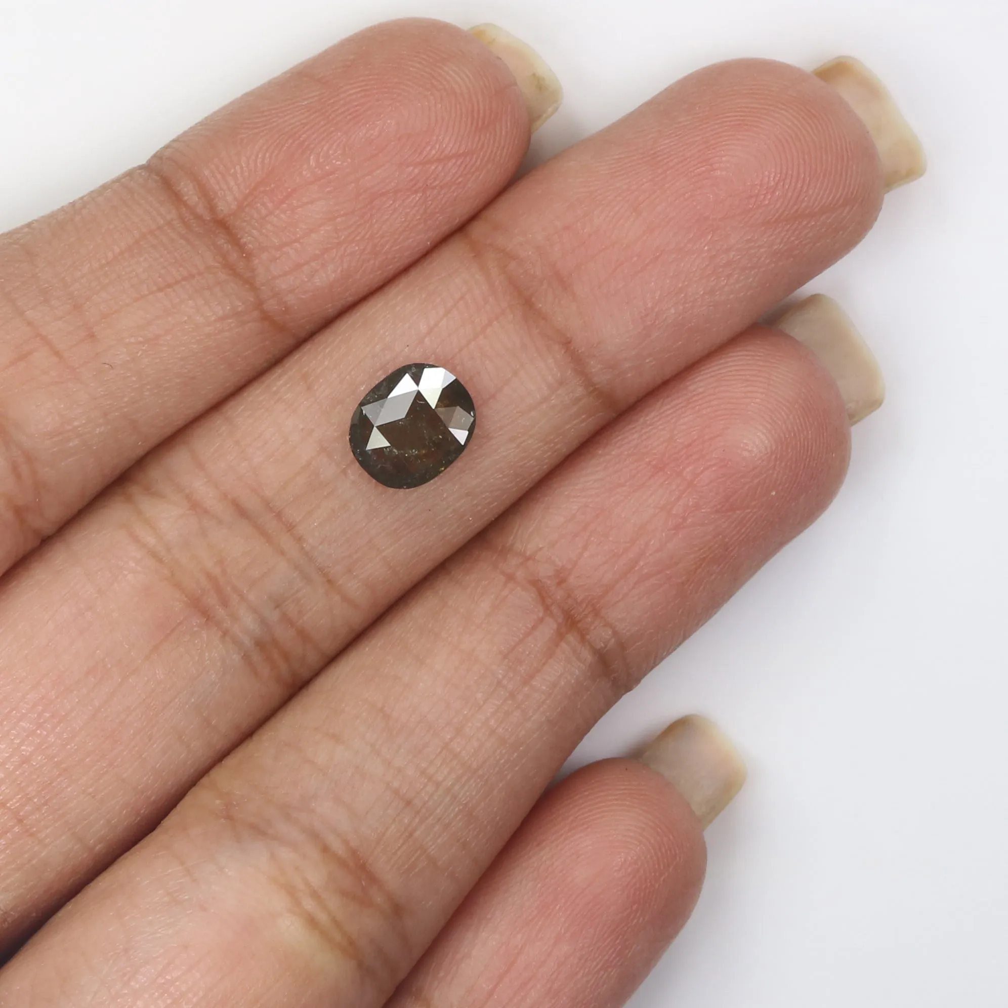 1.01 Ct Natural Loose Oval Shape Diamond Salt And Pepper Oval Cut Diamond 7.40 MM Natural Loose Diamond Oval Shape Rose Cut Diam