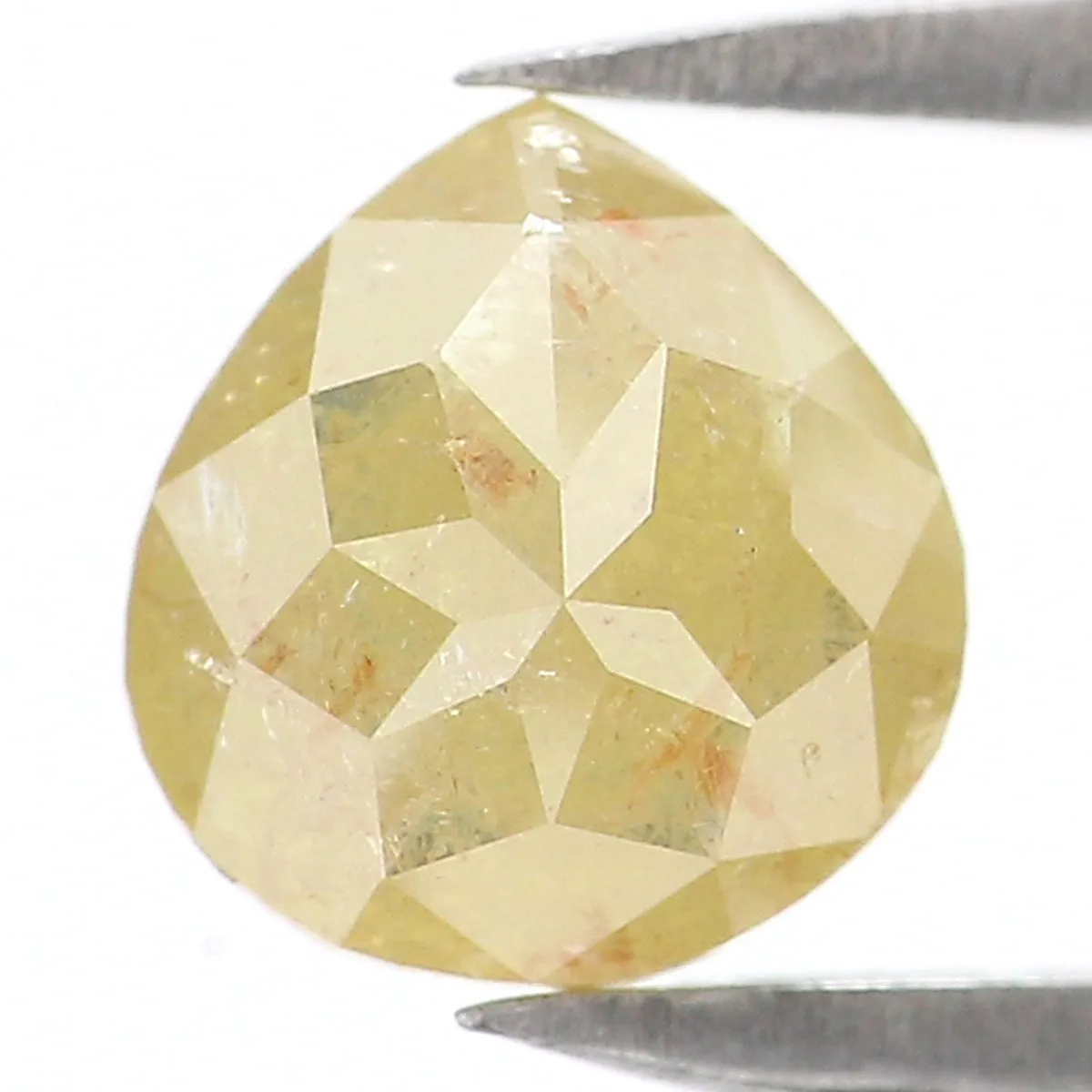 1.02 CT Natural Loose Pear Shape Diamond Yellow Color Pear Shape Diamond 6.35 MM Natural Loose Yellow Diamond Pear Rose Cut Diam