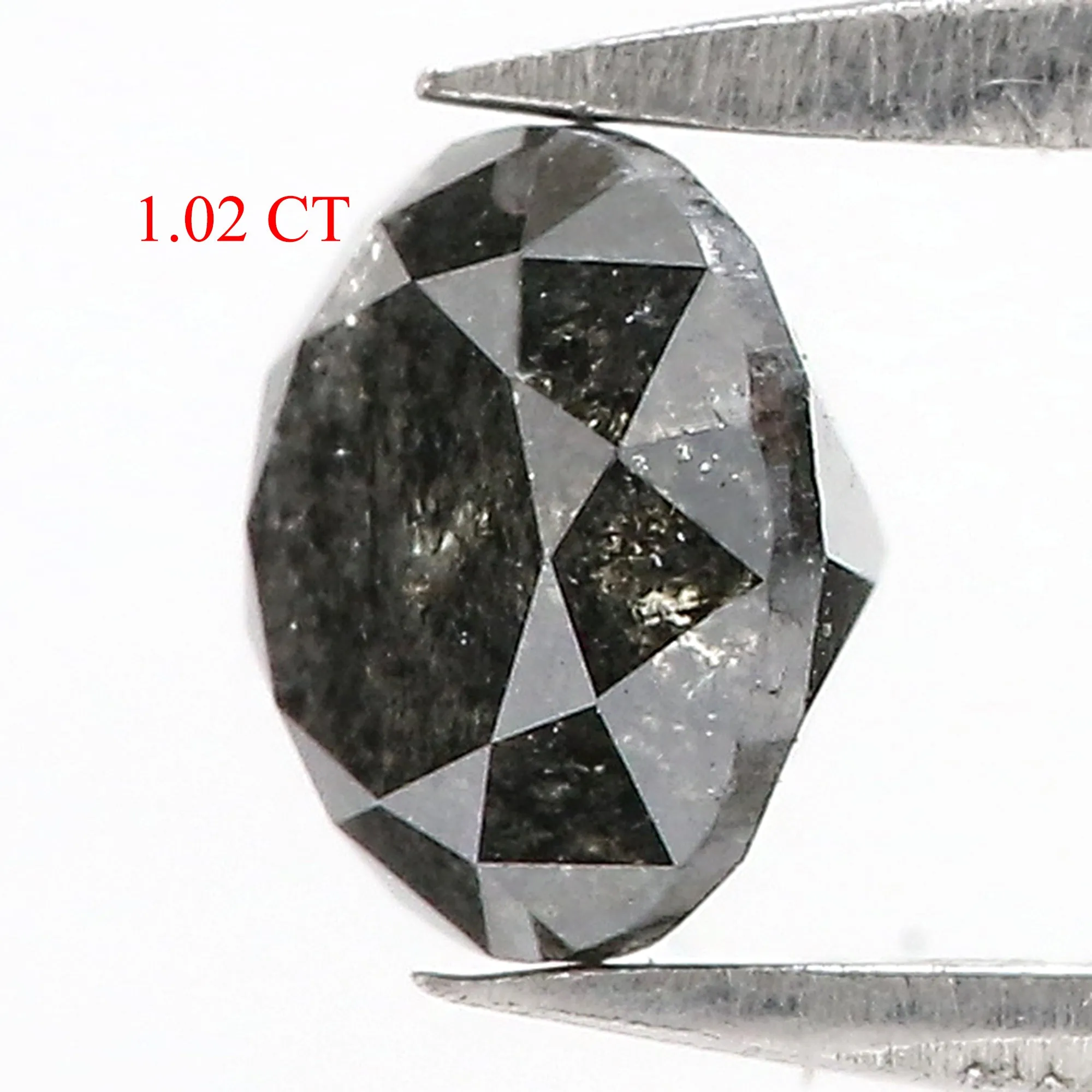 1.02 CT Natural Loose Round Cut Diamond Black Grey Color Round Shape Diamond 5.95 MM Salt And Pepper Round Brilliant Cut Diamond