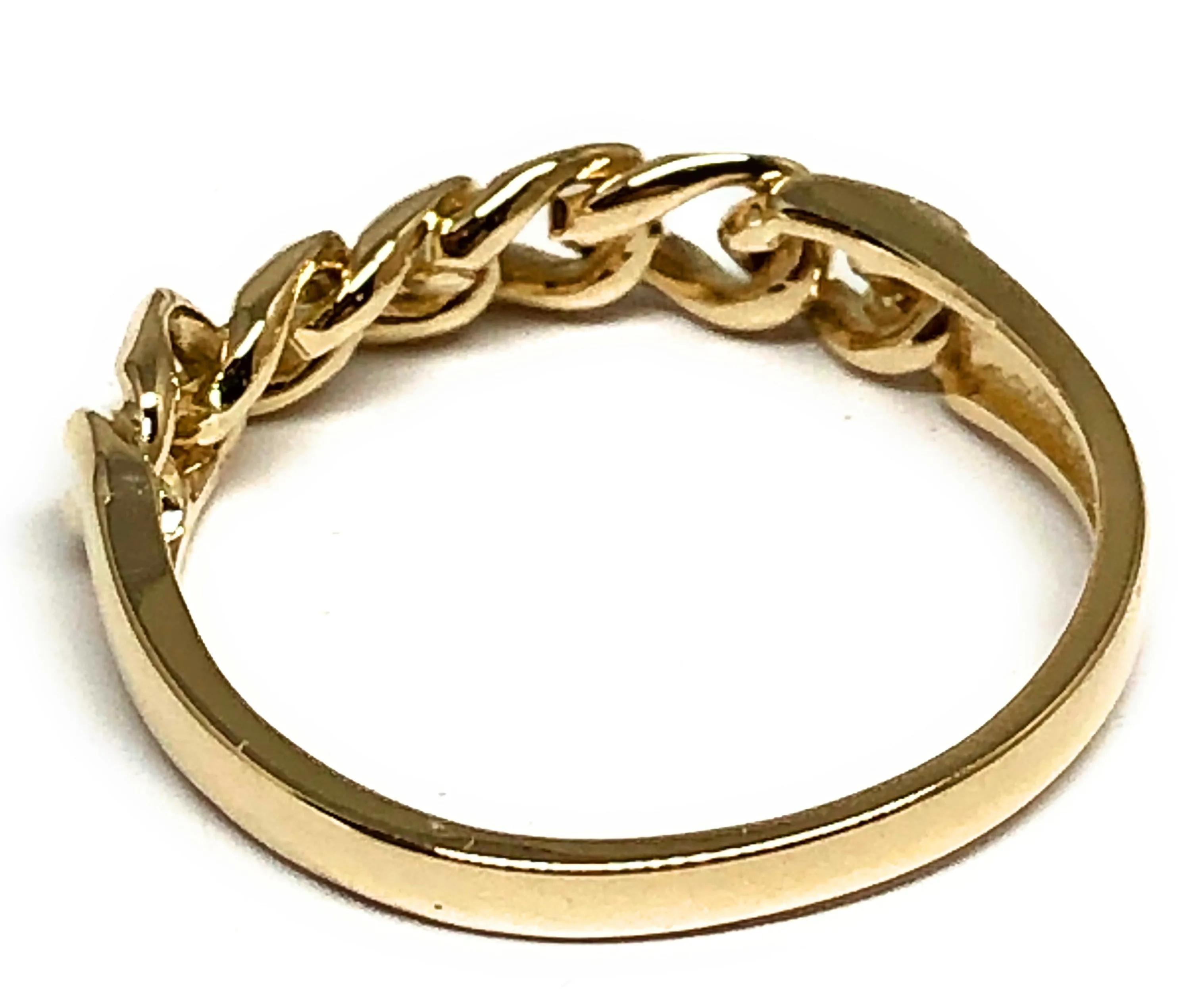 10k Solid Gold Cuban Loose Link Ring (FC 124)