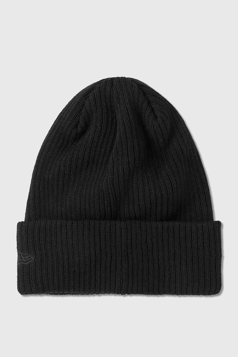 11 Ribbed Logo Beanie || Black / Light grey