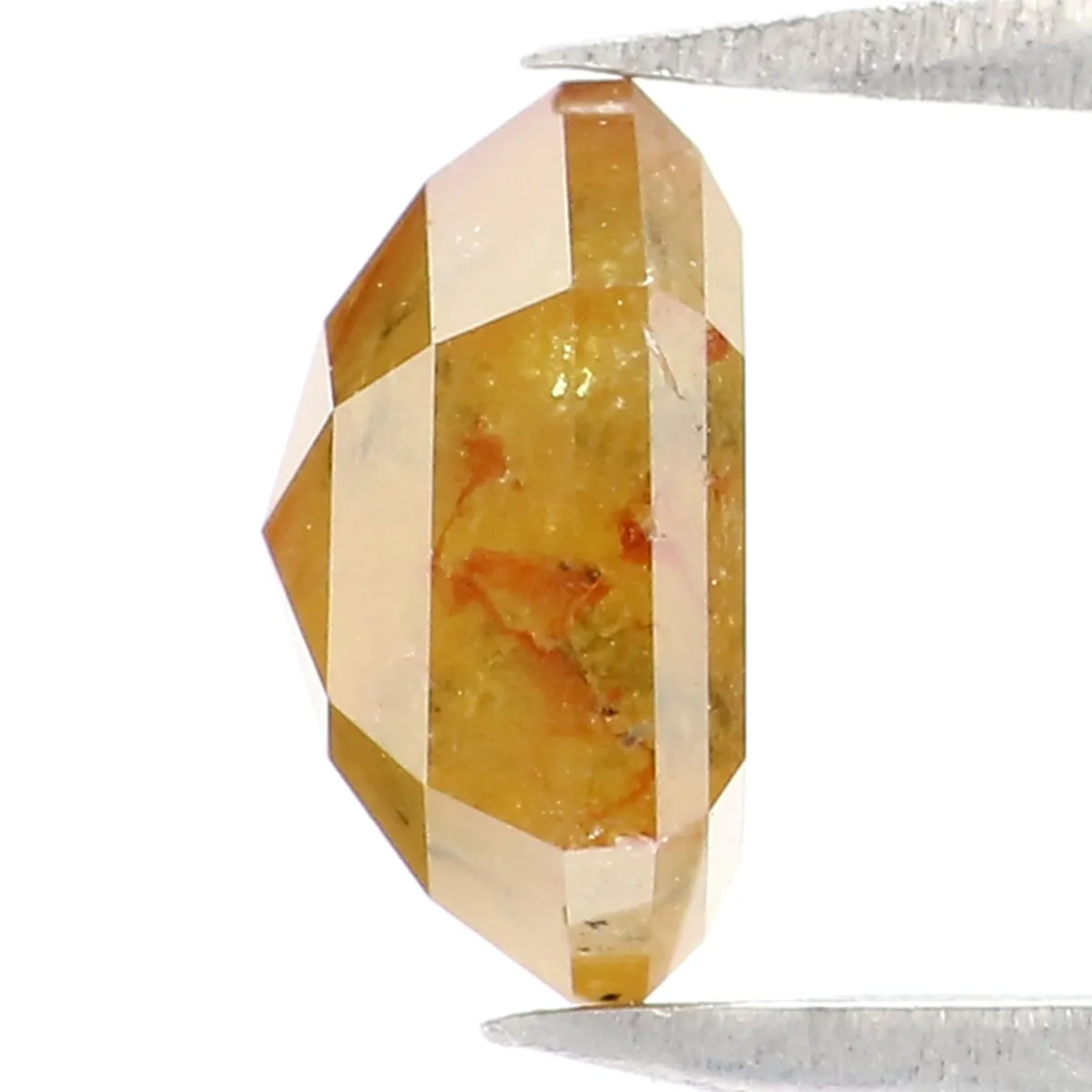 1.17 CT Natural Loose Hexagon Shape Diamond Yellow Color Hexagon Cut Diamond 6.85 MM Natural Loose Hexagon Shape Rose Cut Diamon