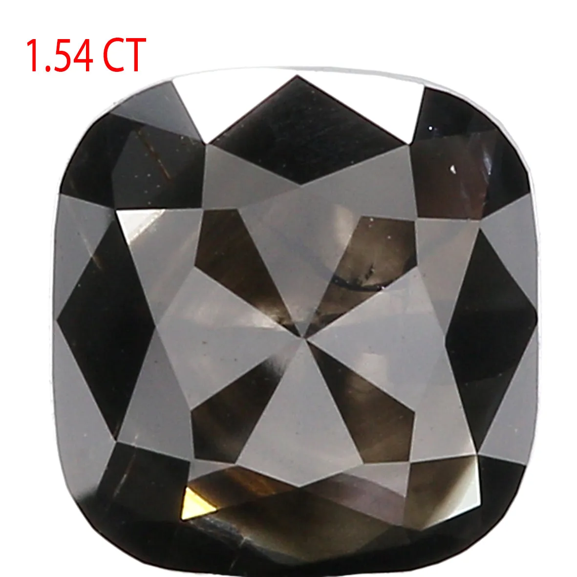 1.54 CT IGI Certified Natural Loose Cushion Modified Brilliant Cut Diamond Natural Black Color Diamond 7.15 MM Cushion Shape Dia