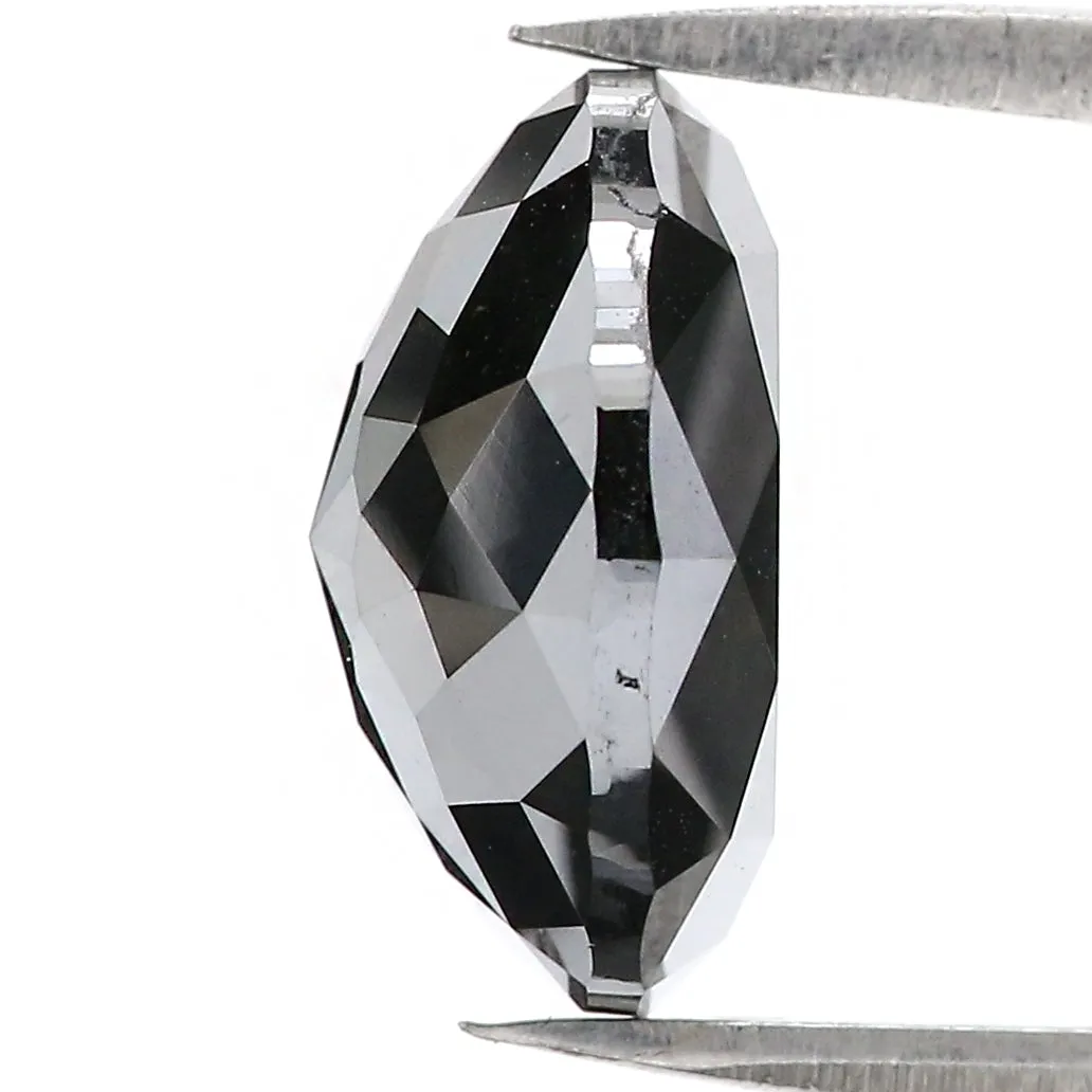 7.24 CT Natural Loose Round Shape Diamond Black Color Round Diamond 12.05 MM Natural Loose Black Color Round Rose Cut Diamond LQ