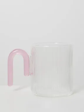 Archer Ribbed Class Cup | Clear/Taffy Pink