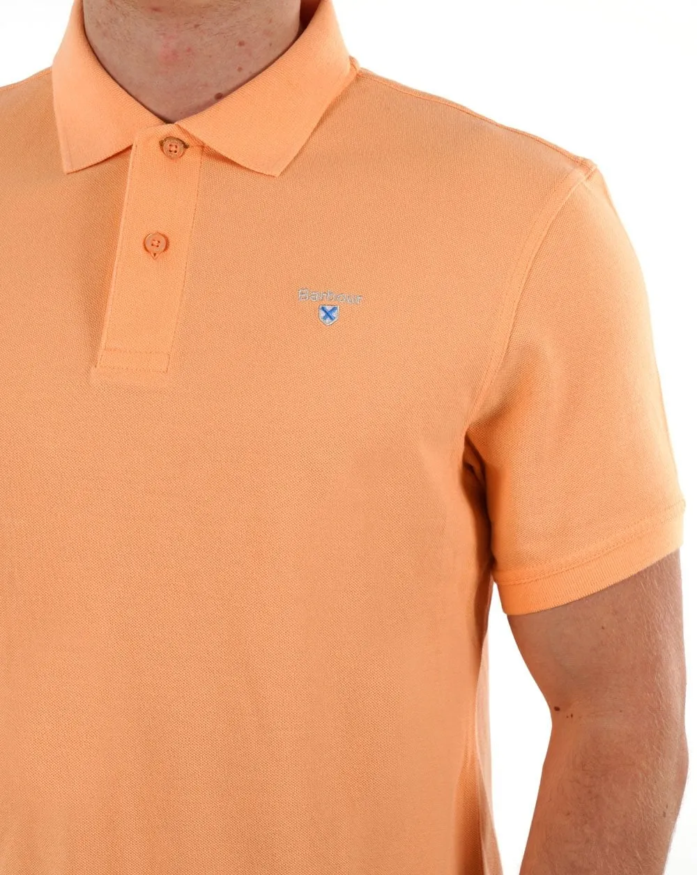 Barbour Washed Sports Polo Coral Sands