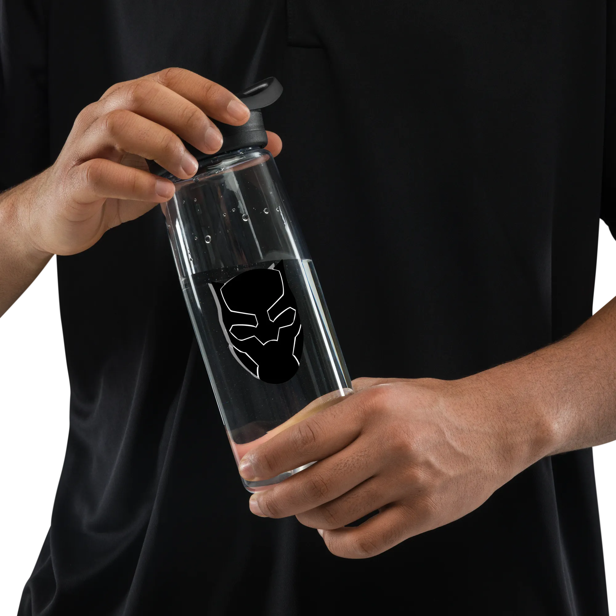 Black Panther Sports Water Bottle