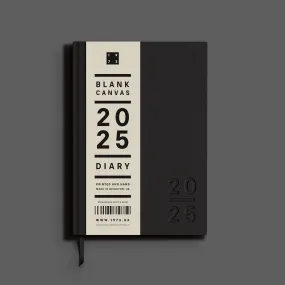 Blank Canvas Black 2025 Diary