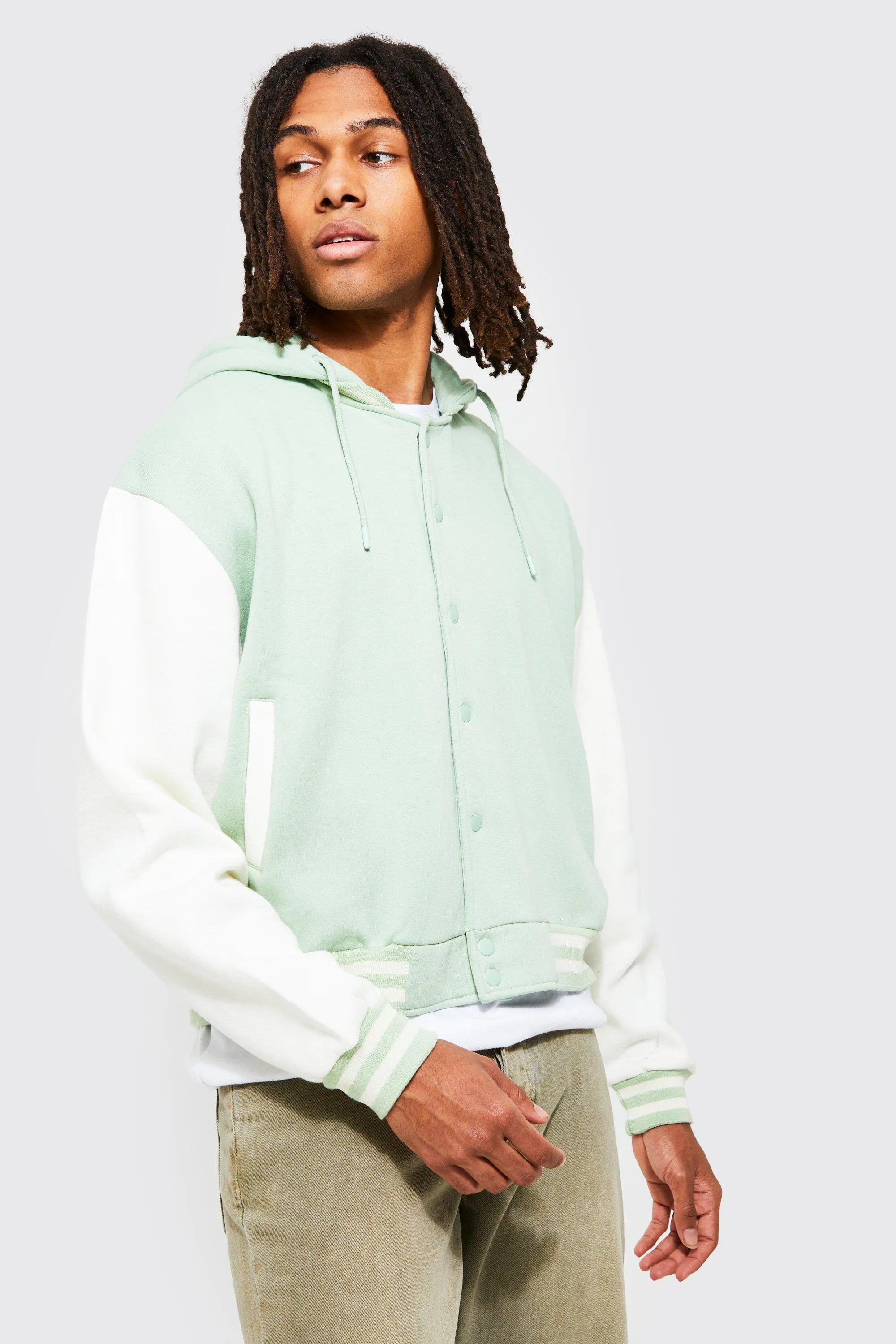 Boxy Hooded Jersey Bomber