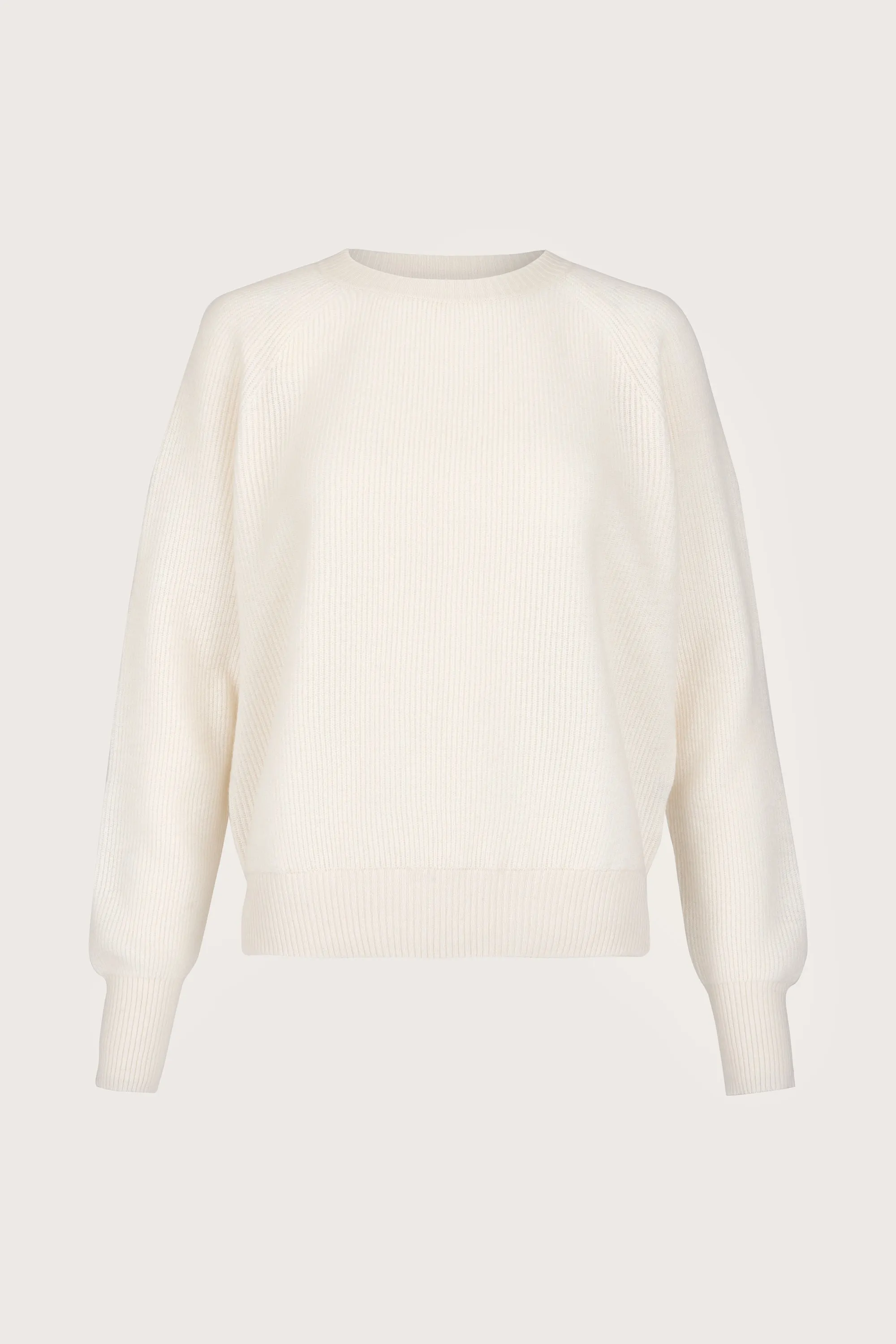 Braemar Cashmere Ribbed Jumper White Ice