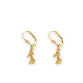 Butterflies lever-back 18k of gold plated earrings