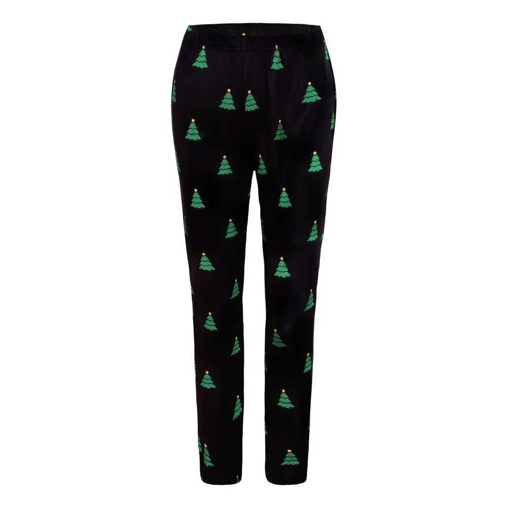 Christmas Costume Printed Slim-fit Trousers