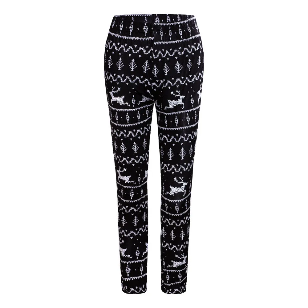 Christmas Costume Printed Slim-fit Trousers