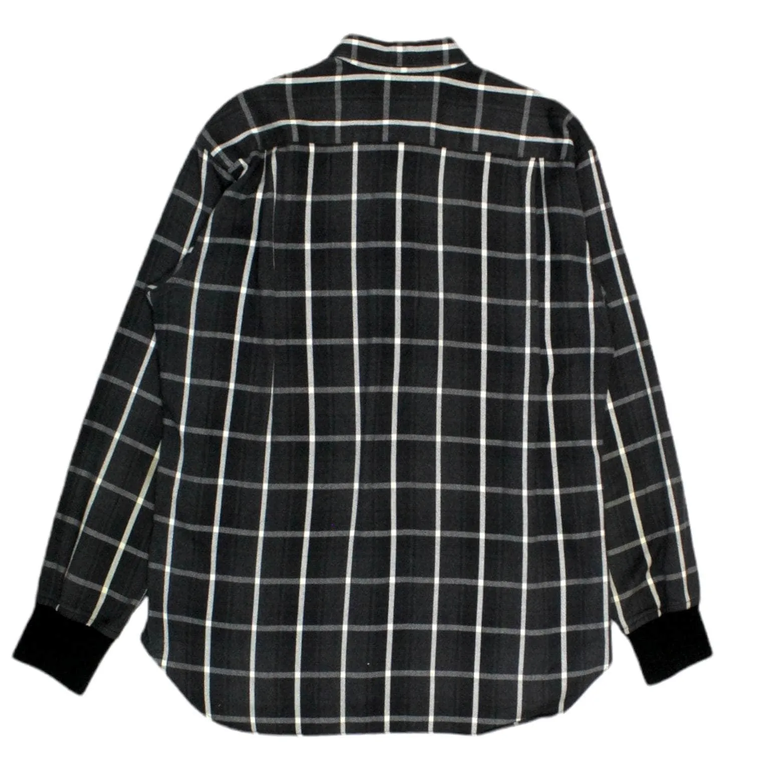 Comme des Garcons Grey Check Ribbed Cuff Shirt