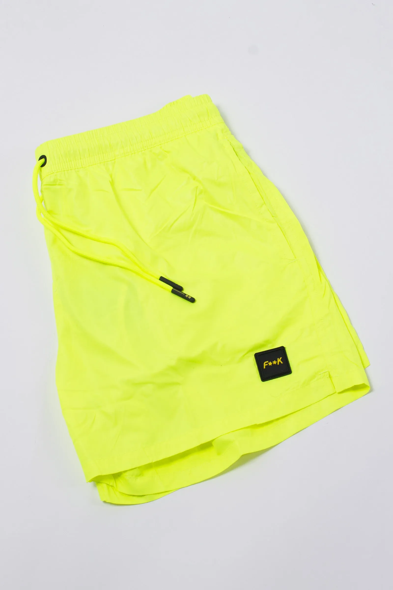 Costume Boxer Lucido Corto Giallo Fluo