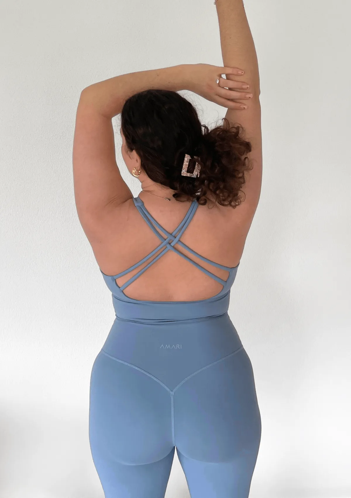 Cross Back Sports Bra - Baby Blue