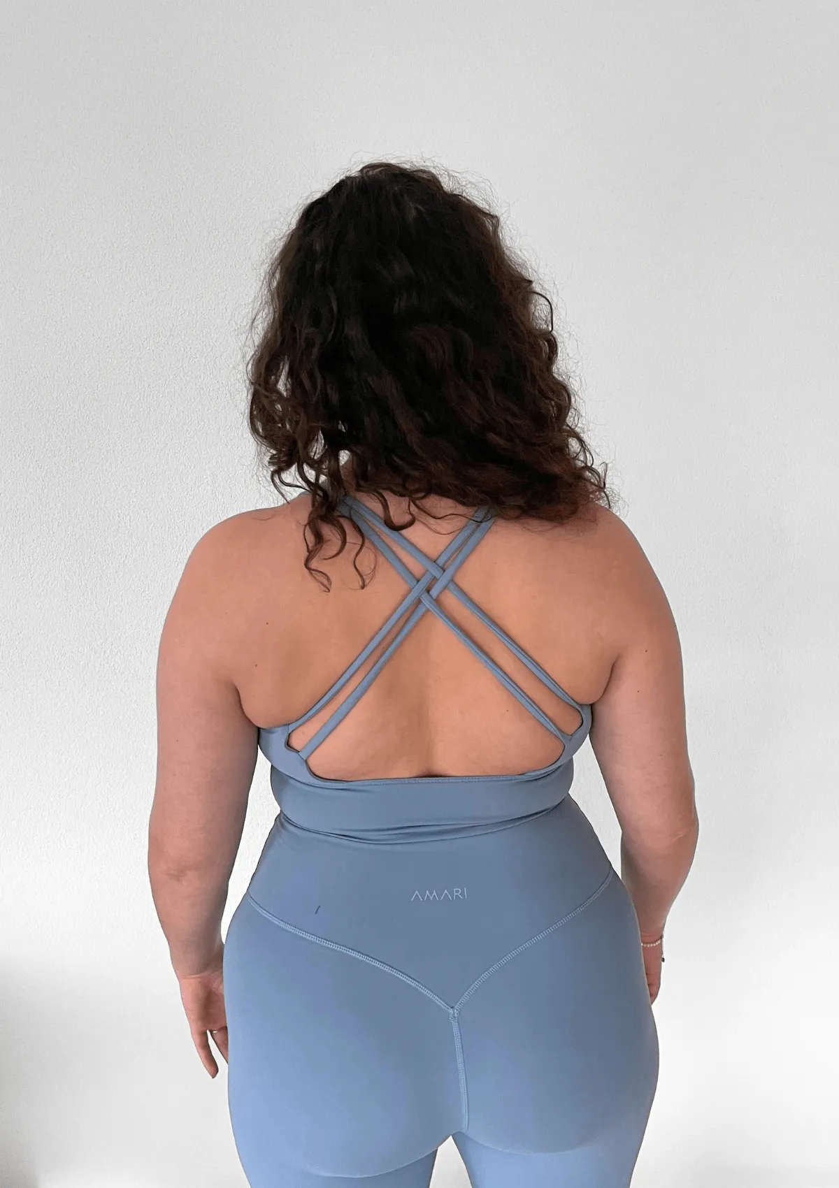 Cross Back Sports Bra - Baby Blue