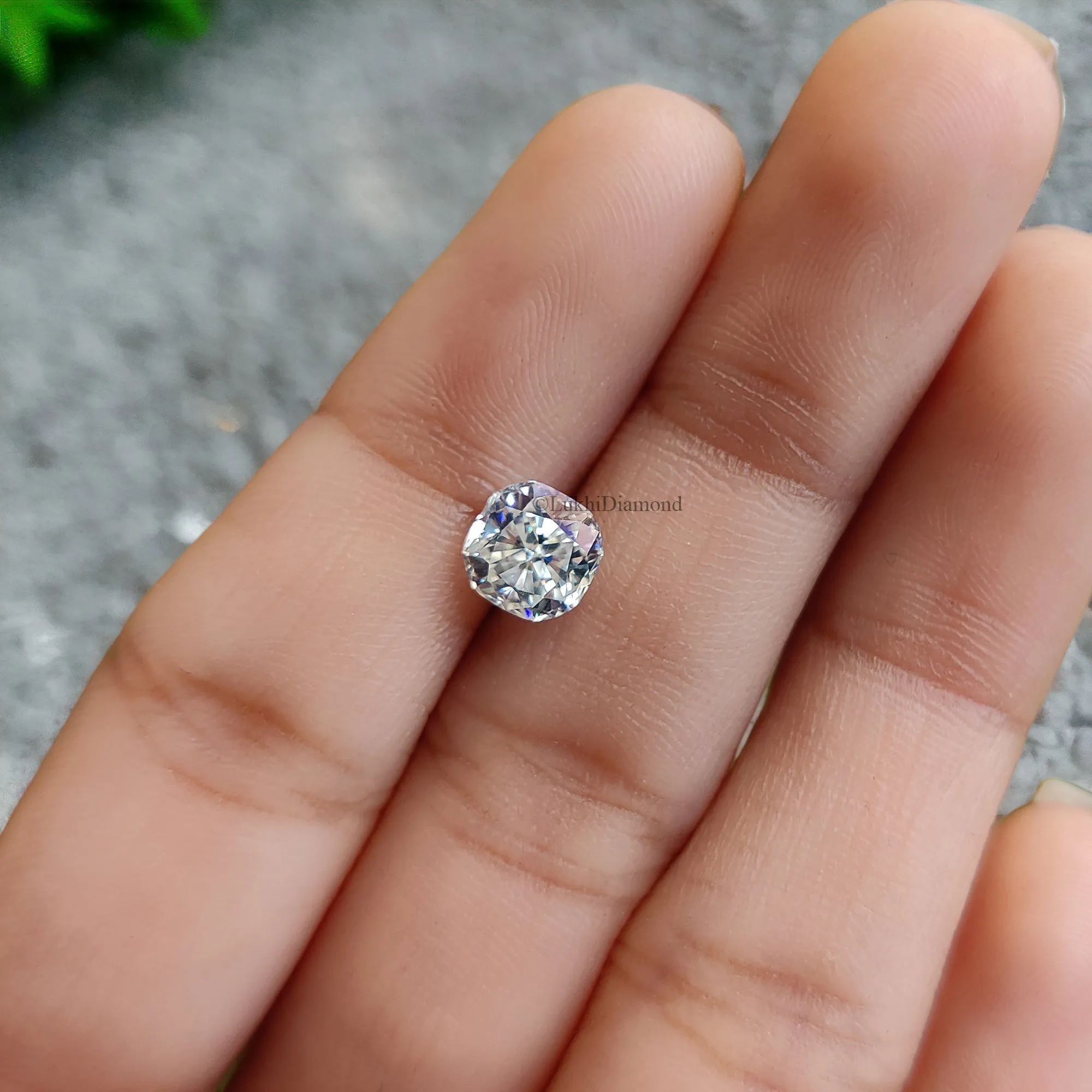 Cushion Brilliant Cut Loose White Moissanite Stone 6,7,8,9,10 MM Vintage Antique Handcrafted Eye Clean Moissanite Engagement Gif