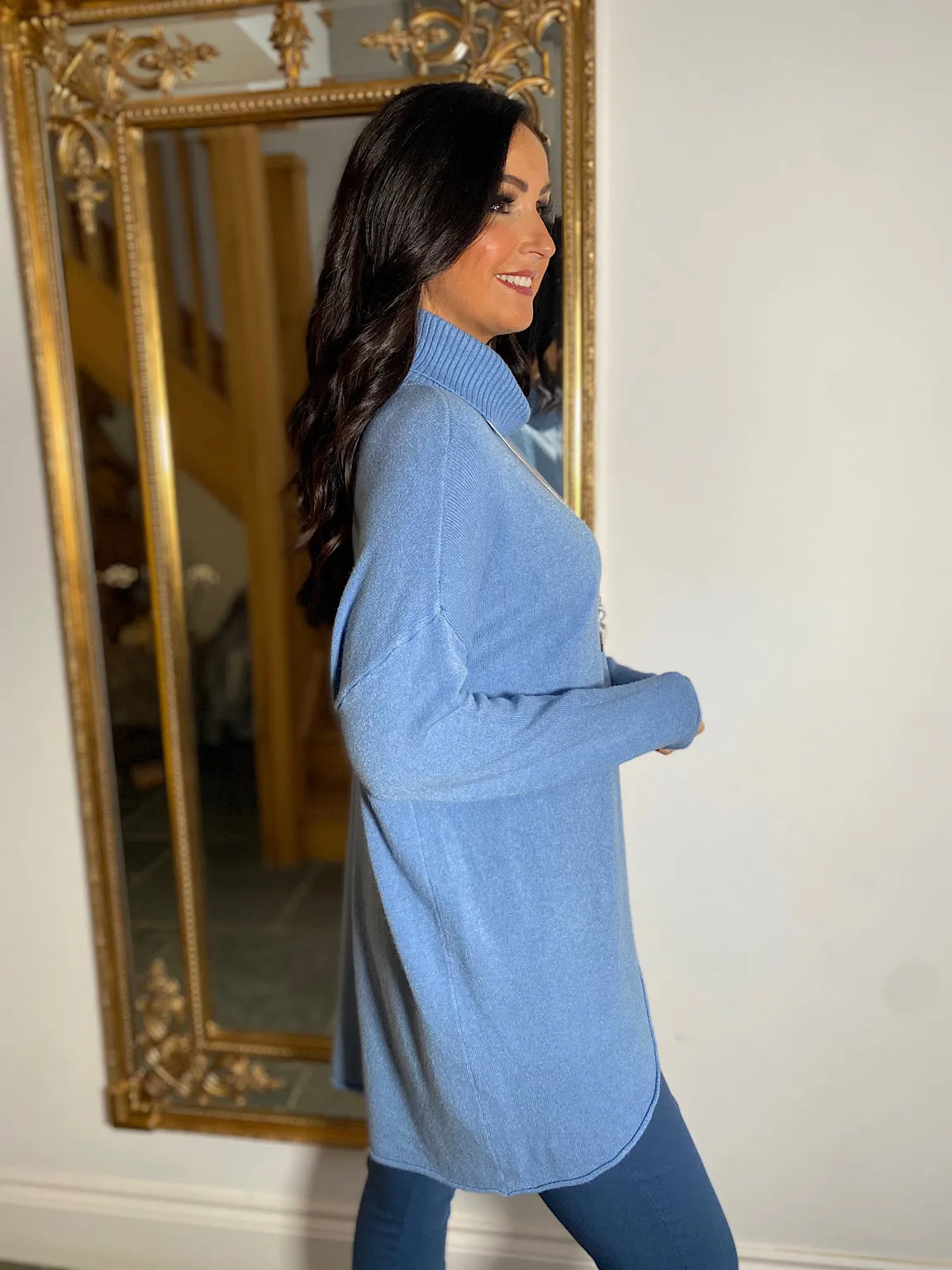 Denim Premium Wrap Over Jumper Darby