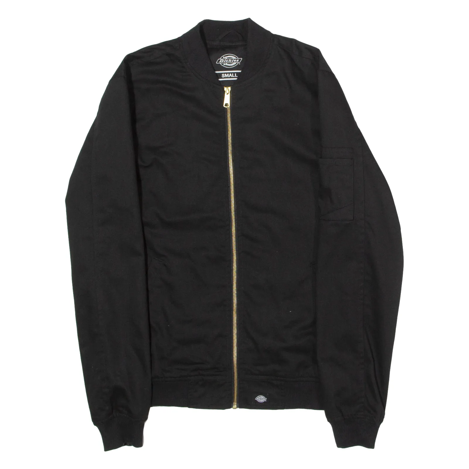 DICKIES Mens Bomber Jacket Black Twill S