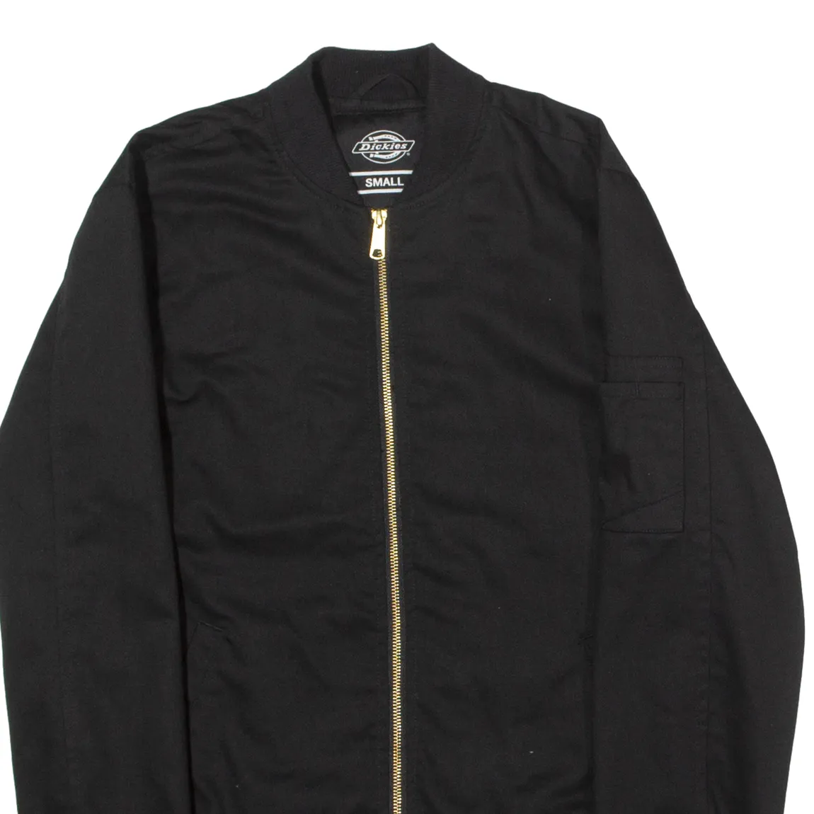 DICKIES Mens Bomber Jacket Black Twill S