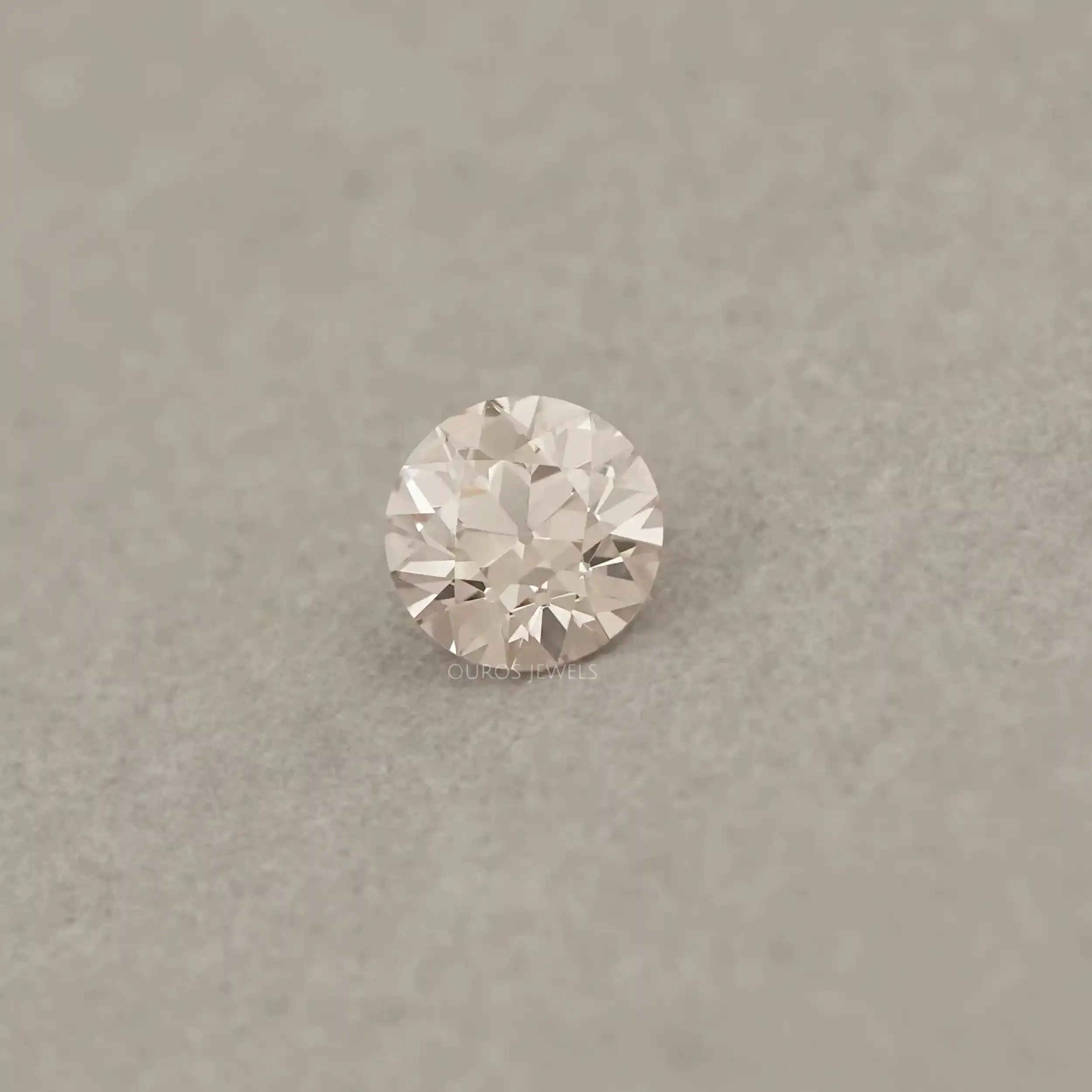 Flower Pattern Old European Round Cut Loose Diamond