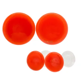 Glass Colorfront Plugs - Orange (Premium Color)