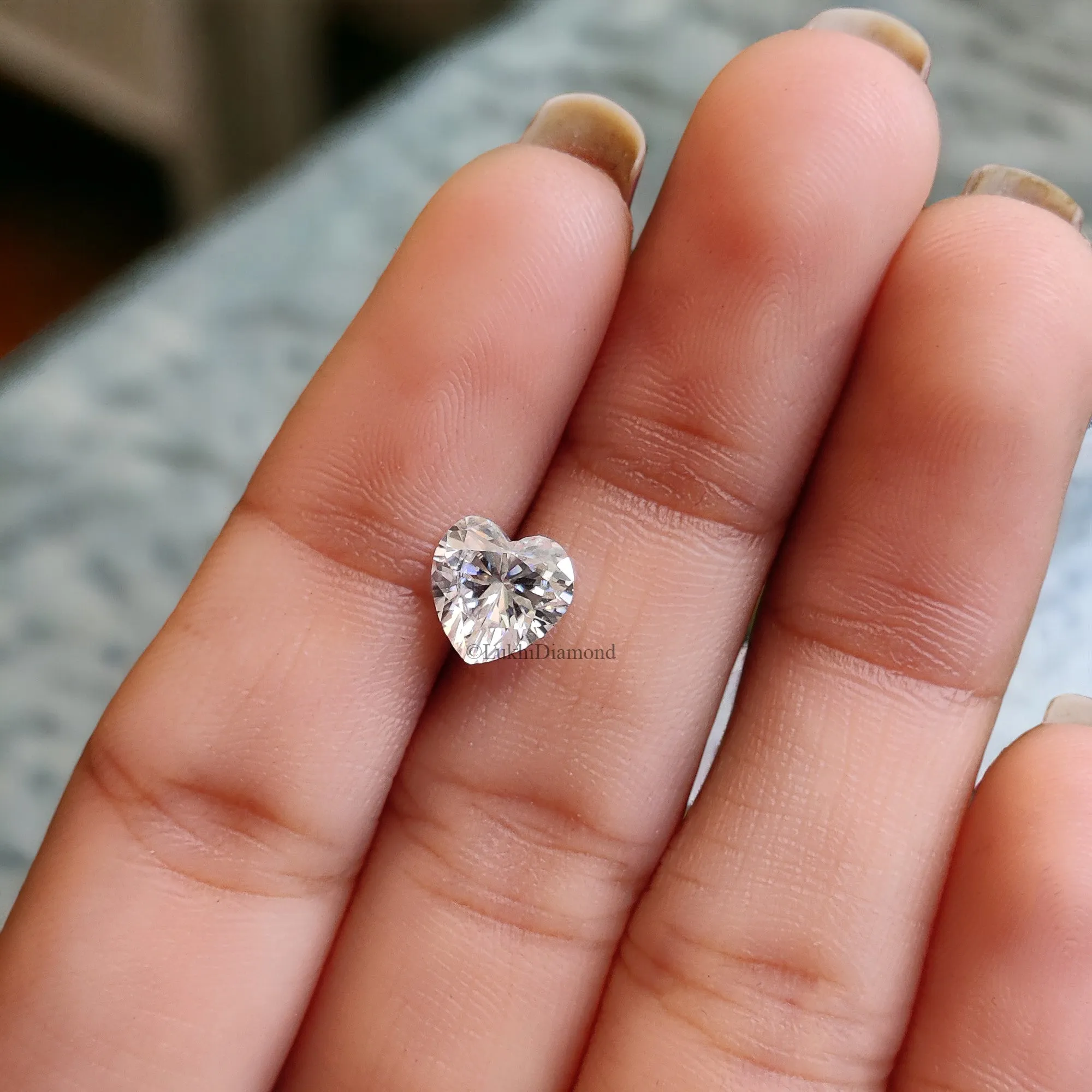 Heart Brilliant Cut Loose White Moissanite Stone 6,7,8,9,10 MM Vintage Antique Handcrafted Eye Clean Moissanite Engagement Gift 