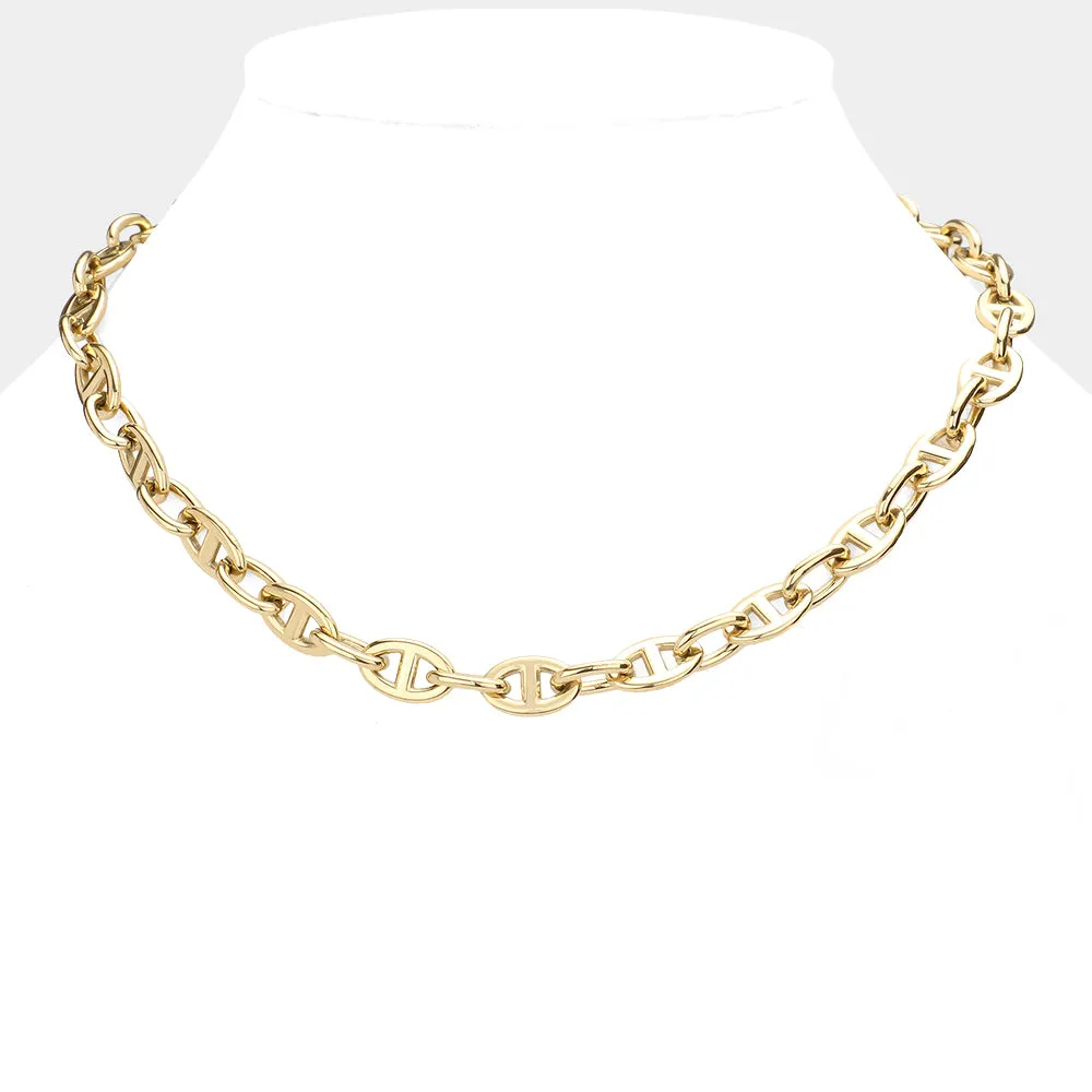 iLLASPARKZ 18K Gold Dipped Stainless Steel Premium Handmade Chain Necklace