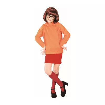 Little & Big  Girls Velma Scooby Doo 4-pc. Costume