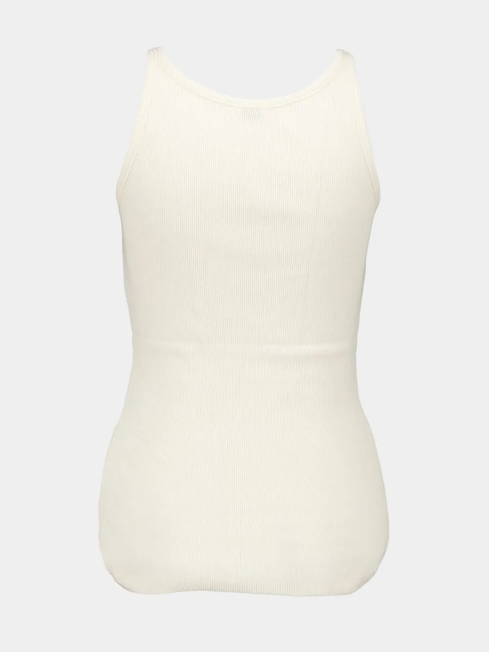 Logo-Embroidered Ribbed Tank Top