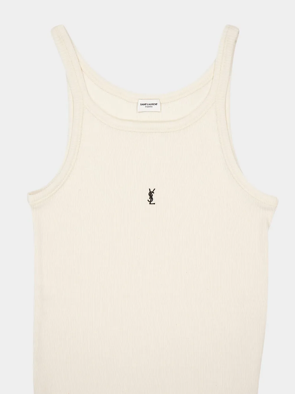 Logo-Embroidered Ribbed Tank Top