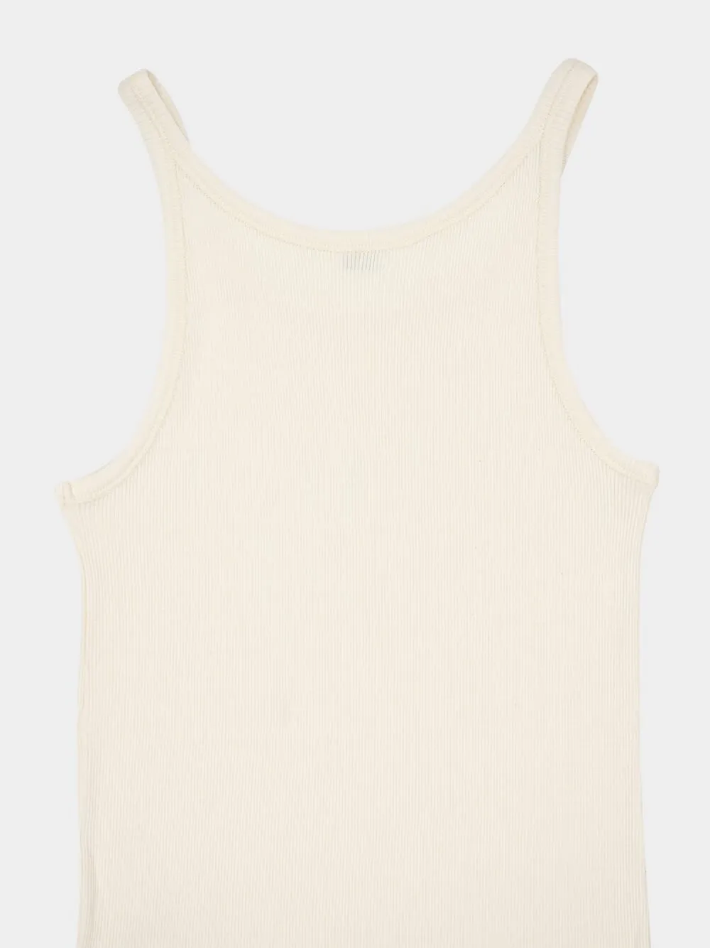 Logo-Embroidered Ribbed Tank Top