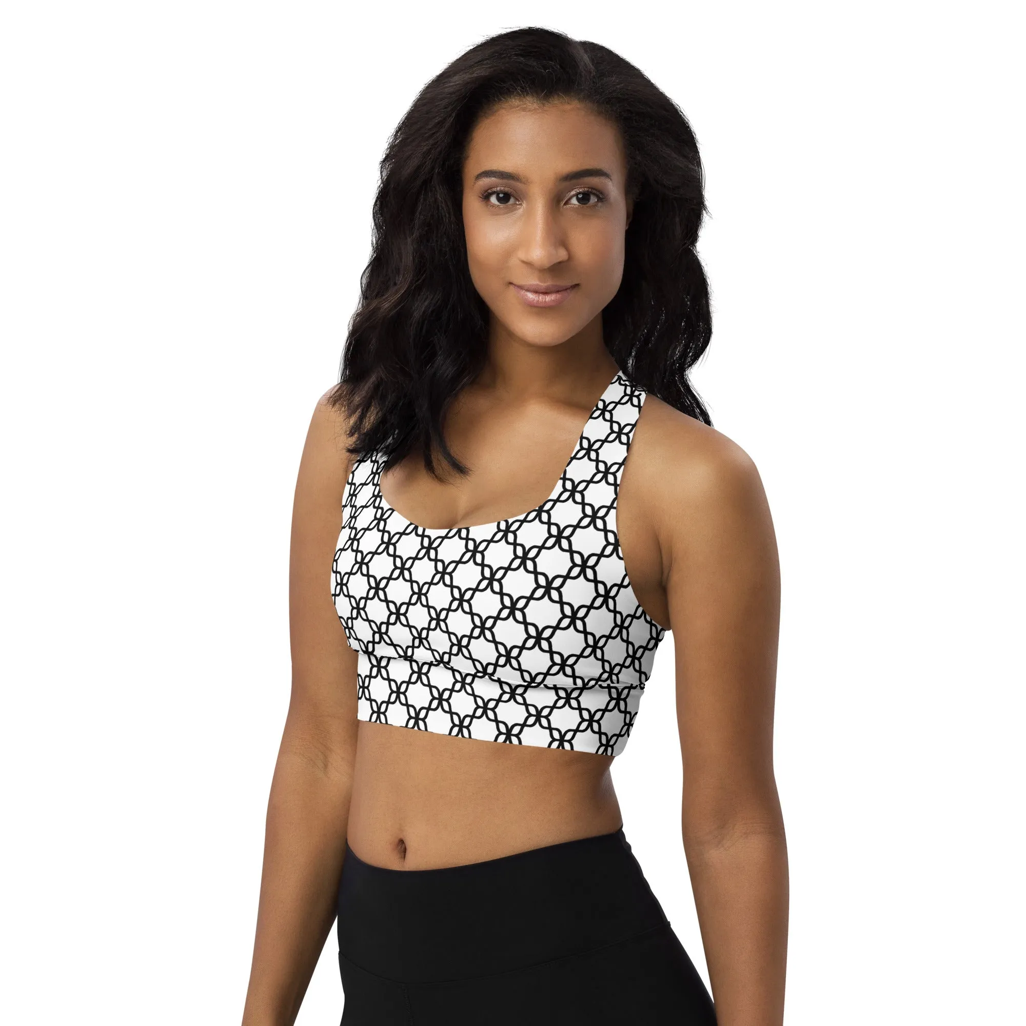 Longline sports bra Aqua Chain