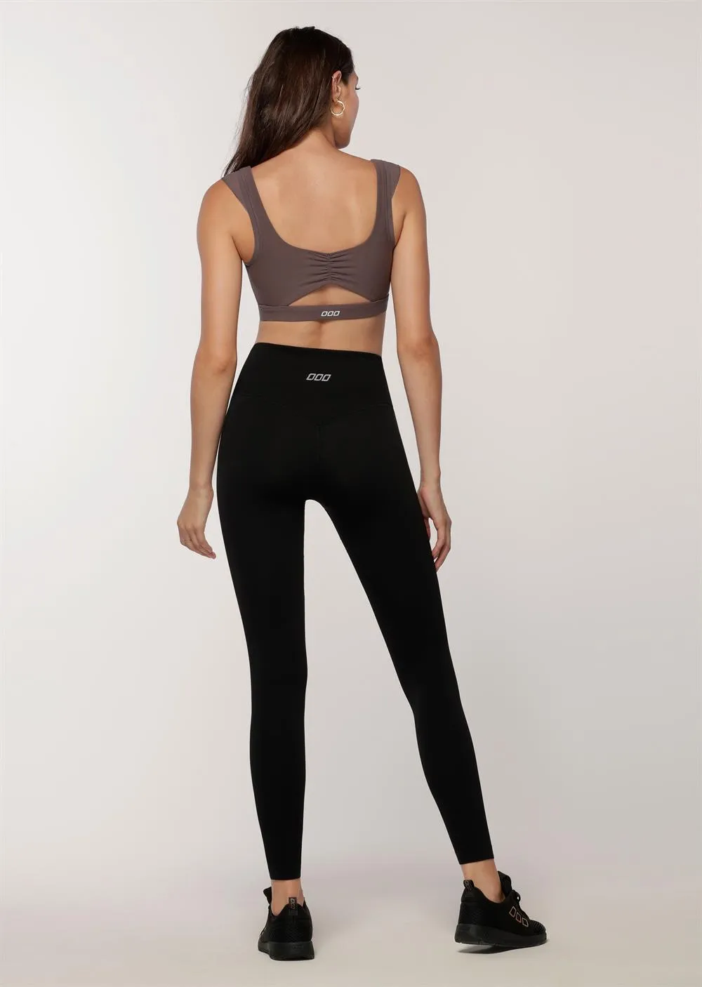 Lorna Jane Everyday Ribbed Seamless Full Length Tight in Black