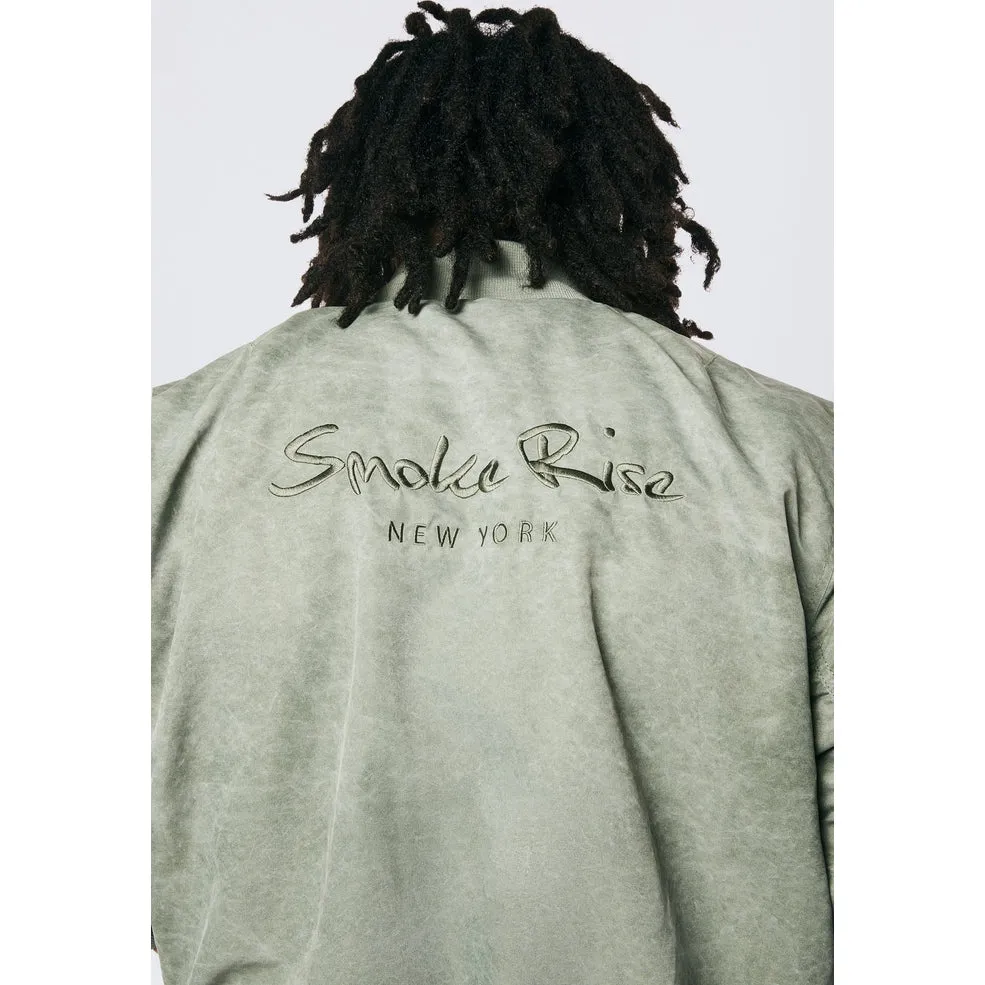 Men's Washed MA1 Bomber Jacket Olive - Online Exclusive