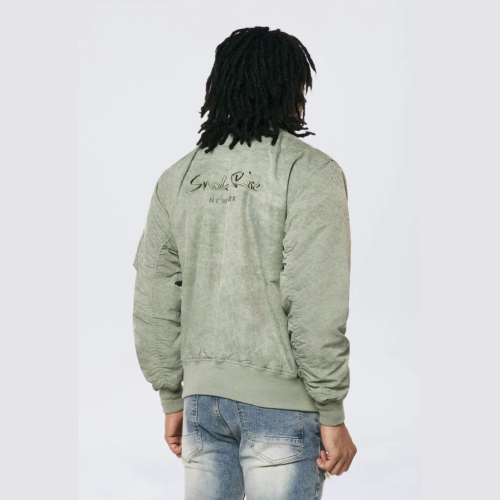 Men's Washed MA1 Bomber Jacket Olive - Online Exclusive